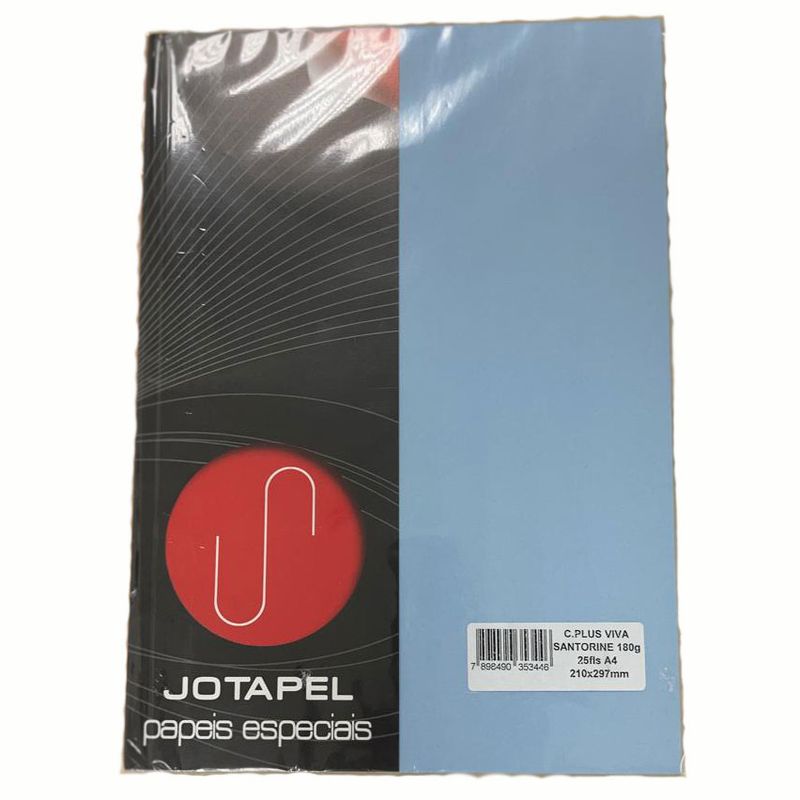 Papel Color Plus Viva Jotapel Santorine A4 180gm 25 Folhas 0337