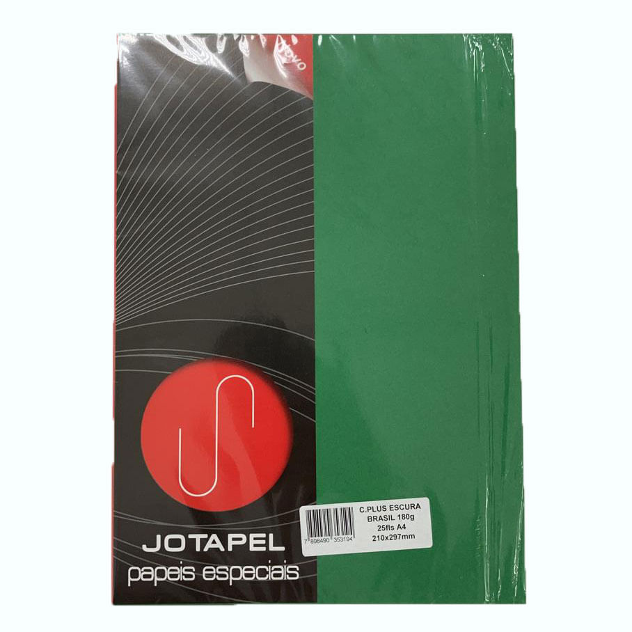 Papel Color Plus Escuro Jotapel Brasil A4 180gm 25 Folhas 7181