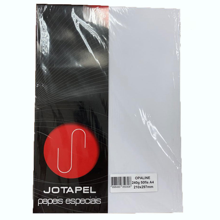 Papel Opaline Jotapel Branco A4 240gm 50 Folhas 8359