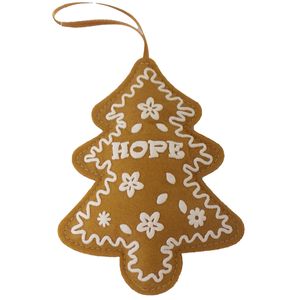 Ornamento Cookie Árvore de natal Hope 12x12cm