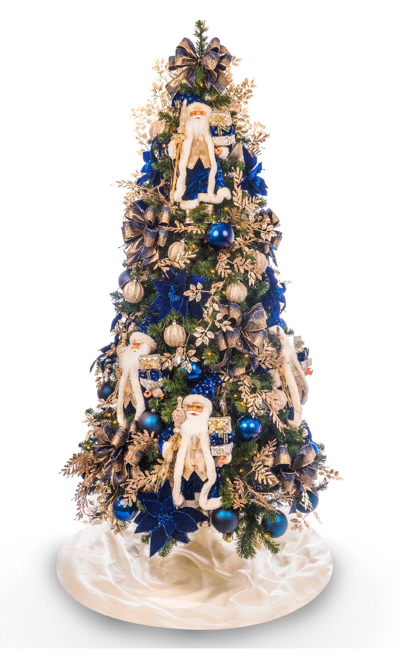 Kit Decoração Árvore Noel Azul (PARA ÁRVORE DE 2,10m)