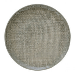 Prato Raso de Cerâmica Tissu Taupe 27cm