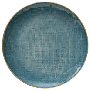 Prato Raso de Cerâmica Tissu Azul 27cm