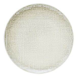 Prato Raso de Cerâmica Tissu Off White 27cm