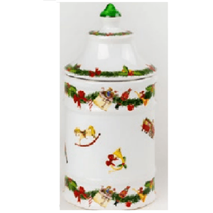 Pote de Cerâmica Médio Natal Encantado 12x26cm