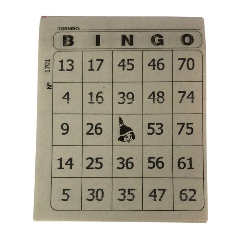 Bloco de Bingo Pequeno C/100 Folhas nas Lojas Matsumoto