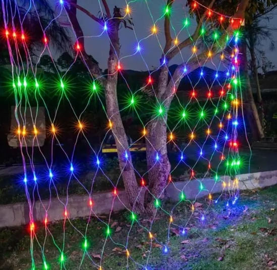 Rede 204L Super Leds Colorido F.Cachoeira 2x2m Bivolt - 86224 nas