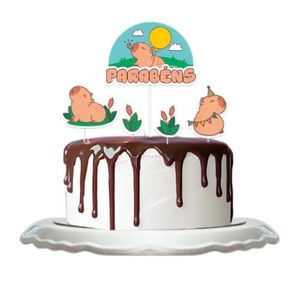 Decoração de Bolo C/5 Unidades - Capivara