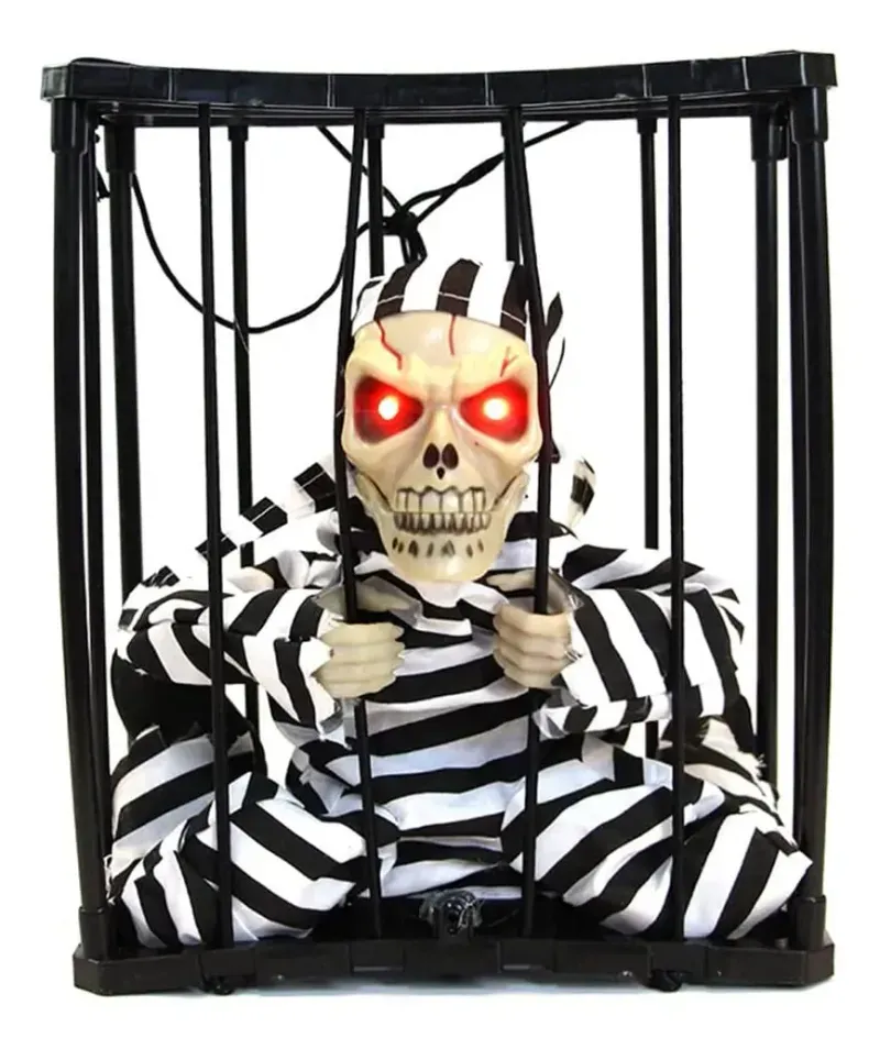 D_NQ_NP_2X_782815-MLB78250498749_082024-F-caveira-hallloween-assustador-terror-caveira-jaula-som-e-luz